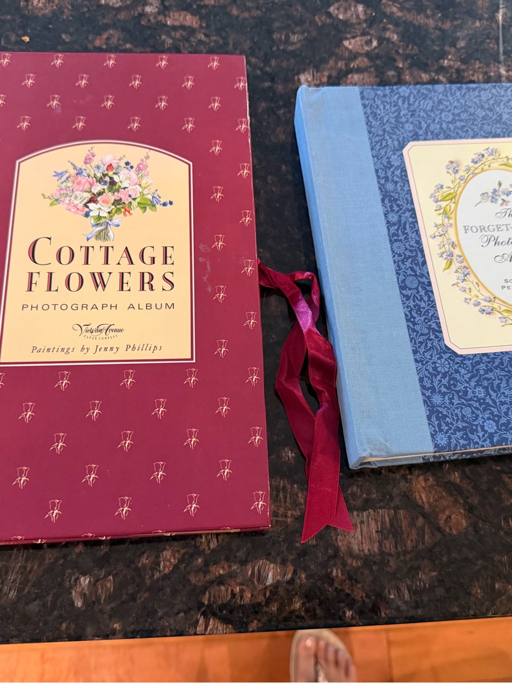 2 Vintage Style Photo Albums  Penhaligon's Forget Me Not & Cottage Flowers